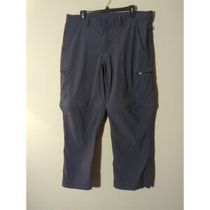 Men's 38 X 29 L.L. Bean Convertible Pants Shorts Nylon Hiking Outdoors-Navy